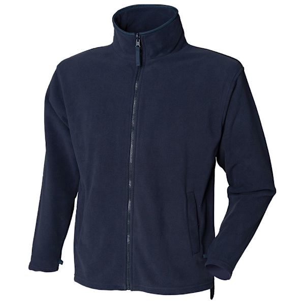 Henbury Herr Plain Fleece Jacka M Marinblå Navy M