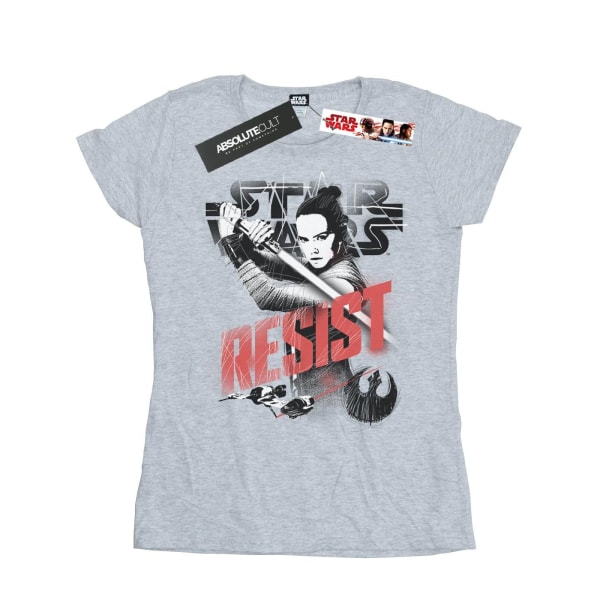 Star Wars Dam/Dam The Last Jedi Rey Resist T-shirt i bomull Sports Grey L