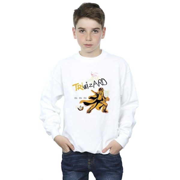 Harry Potter Boys Triwizard Poster Sweatshirt 5-6 år Vit White 5-6 Years