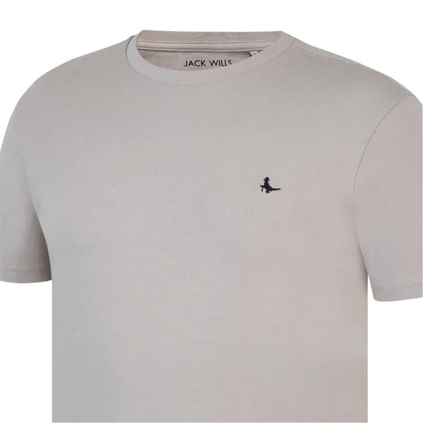 Jack Wills Herr Sandleford Logotyp T-shirt S Stone Stone S