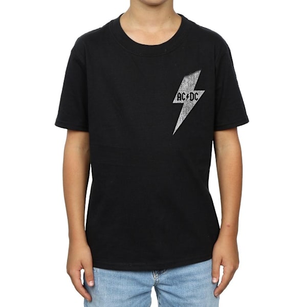 AC/DC Pojkar Lightning Bolt T-Shirt 7-8 År Svart Black 7-8 Years
