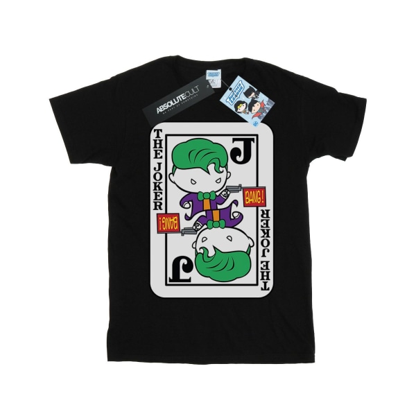 DC Comics Boys Chibi Joker Playing Card T-Shirt 9-11 år Svart Black 9-11 Years