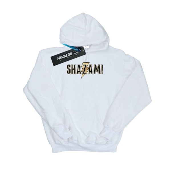DC Comics Herr Shazam Text Logo Hoodie 4XL Vit White 4XL