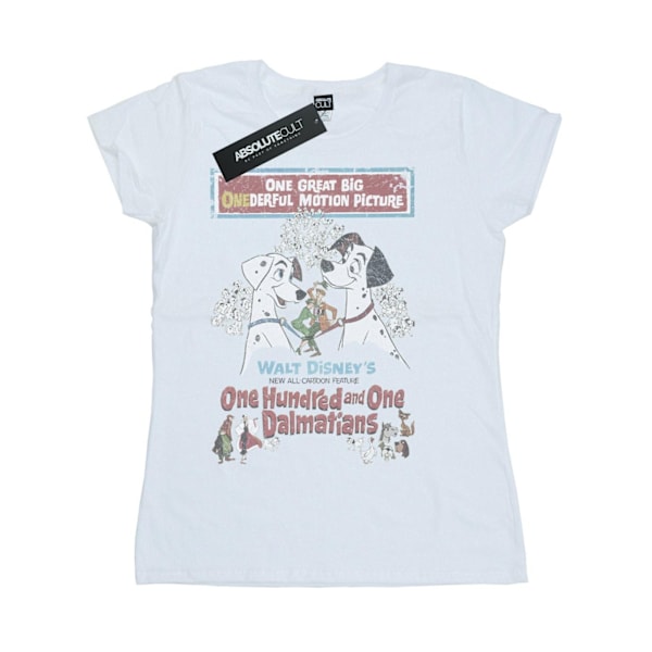 Disney Womens/Ladies 101 Dalmatians Retro Poster Bomull T-shirt White L