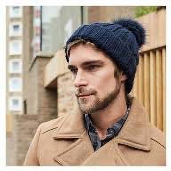 Beechfield Unisex Verbier Fur Pom Pom Chunky Beanie One size Na Navy One size