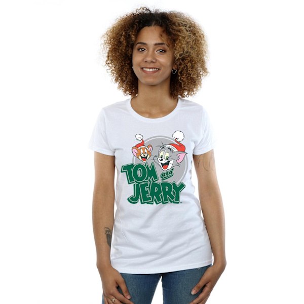 Tom And Jerry Dam/Damer Julhälsningar Bomull T-shirt White XXL