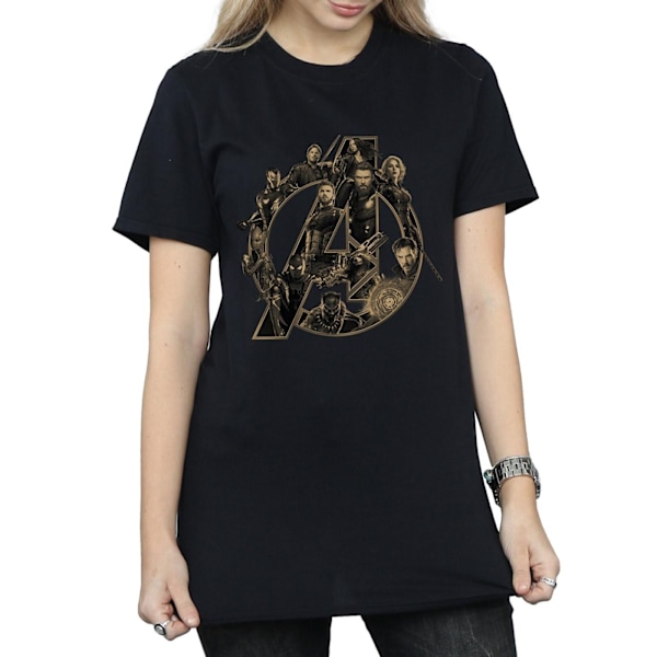 Avengers Infinity War Dam T-shirt i bomull för kvinnor/damer Black M