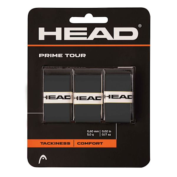 Head Prime Tour Racket Overgrip (3-pack) One Size Svart Black One Size