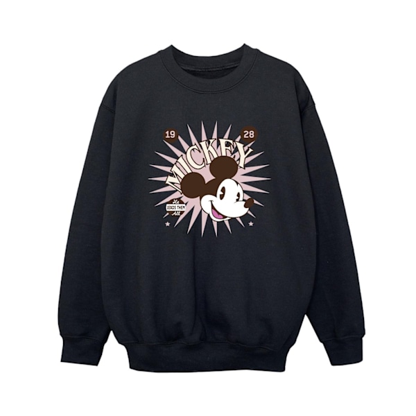 Disney Boys Mickey Mouse Vintage Leads Them All Sweatshirt 12-1 Black 12-13 Years