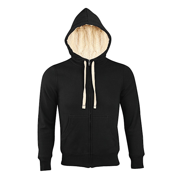 SOLS Sherpa Unisex Dragkedja Huvtröja / Hoodie L Svart Black L