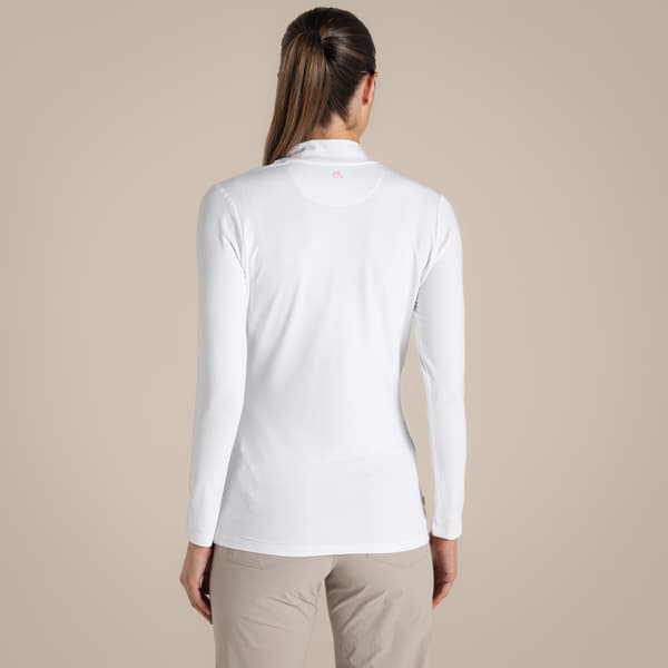 Craghoppers Dam Nosilife Mock Neck Långärmad Golf White 18 UK