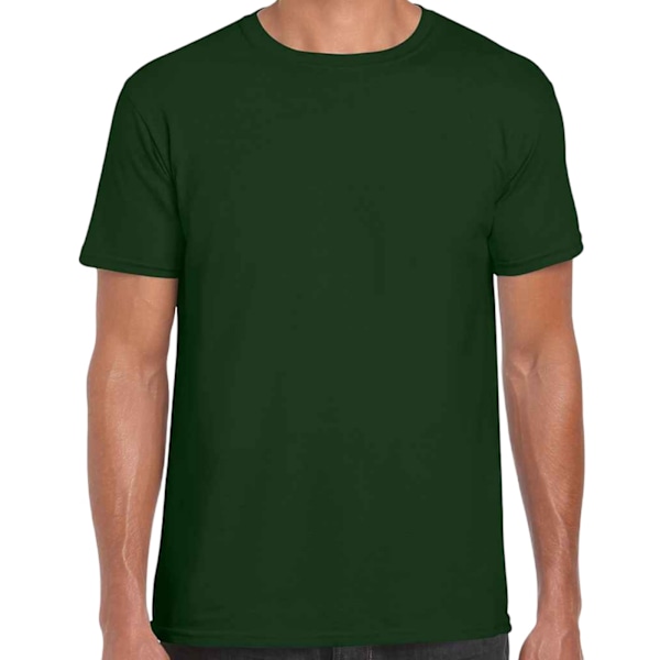 Gildan Herr T-shirt med Kort Ärm Soft-Style 2XL Skogsgrön Forest Green 2XL