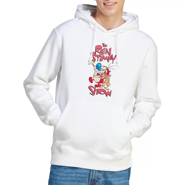 Ren & Stimpy Herrtröja med huva M Vit White M
