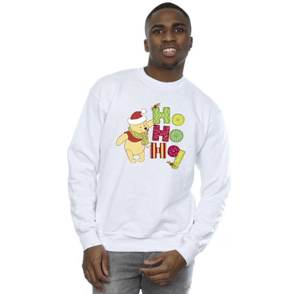 Disney Herr Winnie The Pooh Ho Ho Ho Scarf Sweatshirt S Vit White S
