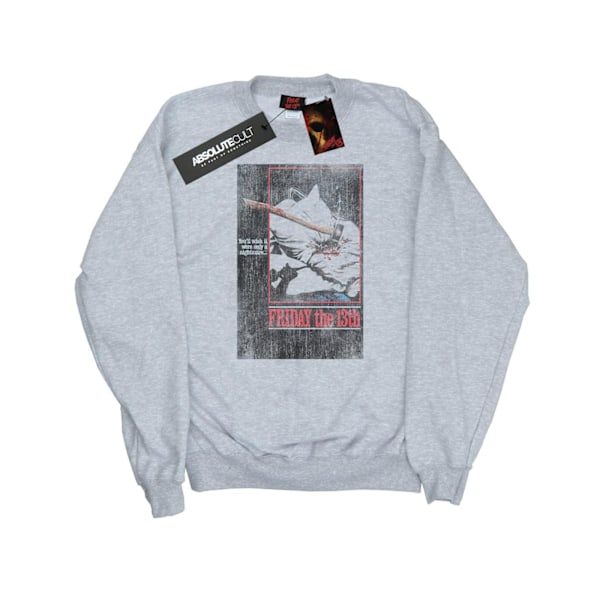 Fredag den 13:e Dam/Dam Distressed Axe Poster Sweatshirt M He Heather Grey M