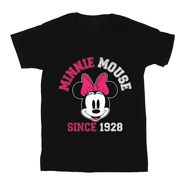 Disney Flickor Sedan 1928 Minnie Mouse Bomulls-T-shirt 5-6 År B Black 5-6 Years