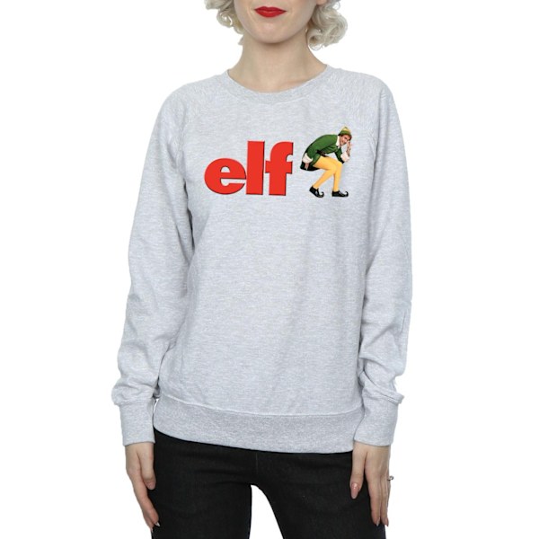 Elf Dam/Kvinnor Crouching Logo Sweatshirt L Sports Grey Sports Grey L