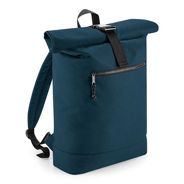Bagbase Rullad Topp Ryggsäck av Återvunnet Material One Size Petrol Blue Petrol Blue One Size