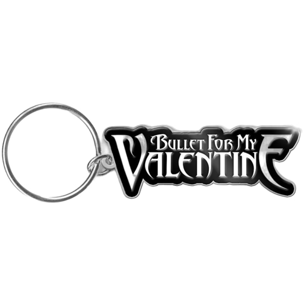 Bullet For My Valentine Logo Emalj Nyckelring One Size Svart/Vit Black/White One Size