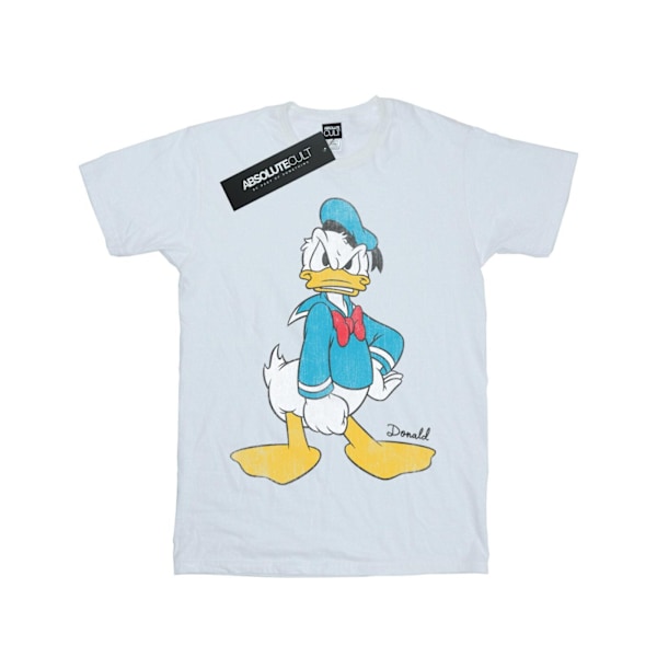 Disney Girls Donald Duck Angry Bomull T-shirt 9-11 År Vit White 9-11 Years