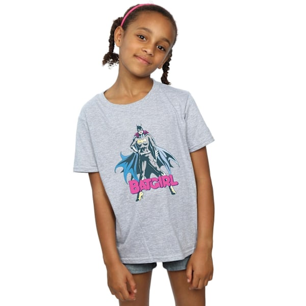 DC Comics Girls Batgirl Pose Bomull T-shirt 7-8 år Sports Grå Sports Grey 7-8 Years