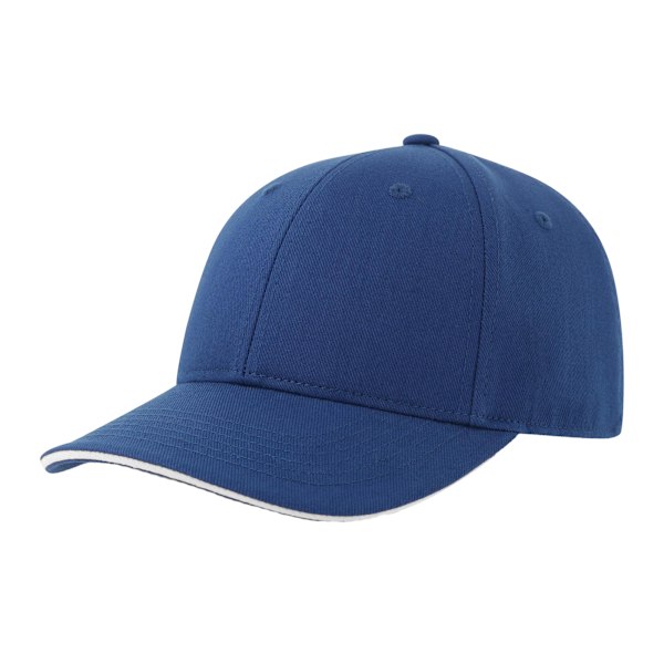 Atlantis Unisex Adult Liberty Sandwich 6 Panel Sustainable Cap Royal Blue/White One Size
