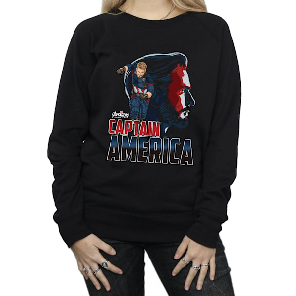 Marvel Dam/Kvinnor Avengers Infinity War Captain America Char Black M