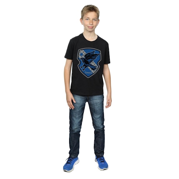 Harry Potter Pojkar Ravenclaw Crest Flat T-Shirt 7-8 År Svart Black 7-8 Years