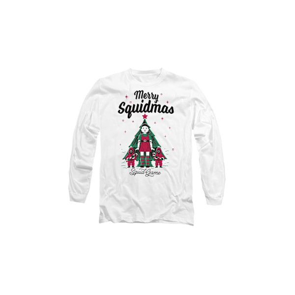 Squid Game Unisex Vuxen Merry Squidmas T-Shirt S Vit White S