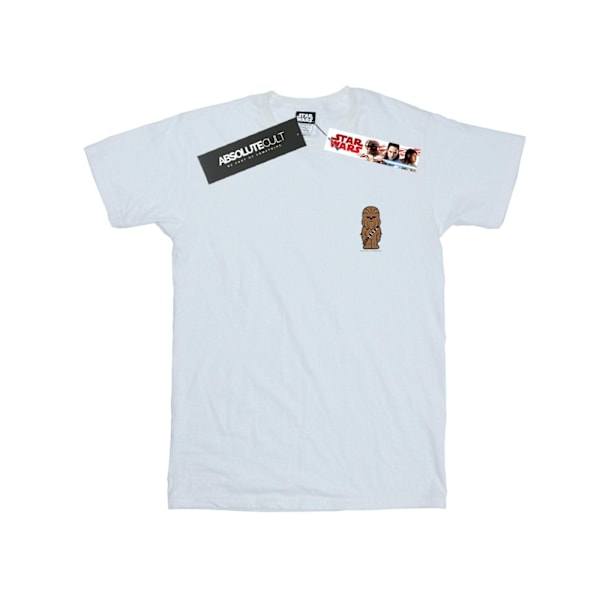 Star Wars Pojkar Chewbacca Brösttryck T-shirt 7-8 År Vit White 7-8 Years