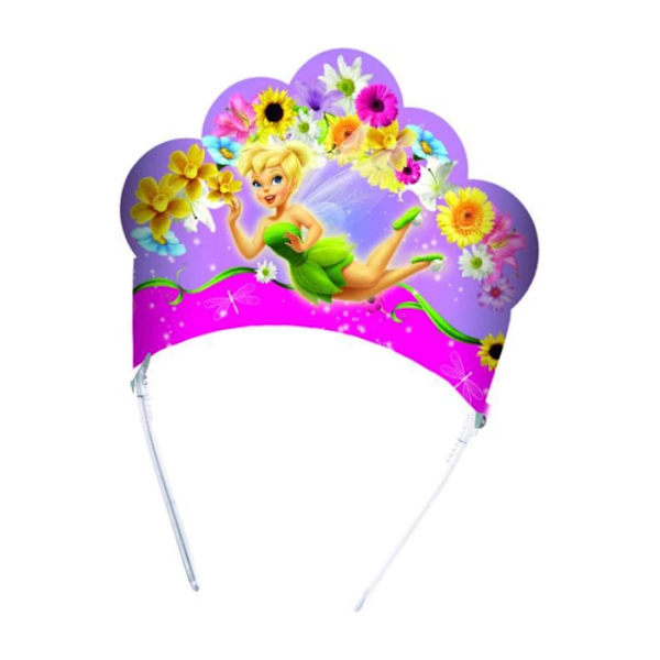Tinkerbell magisk sommarfestkrona (6-pack) One Size Rosa Pink/Purple One Size