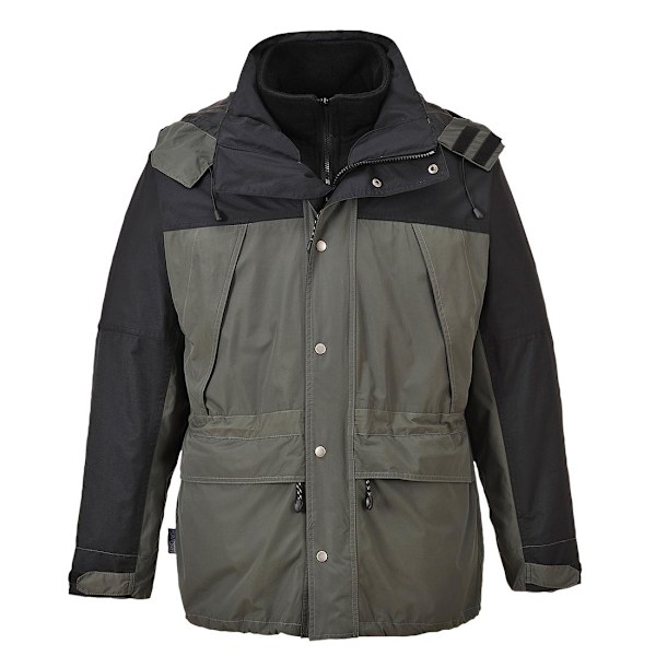 Portwest Orkney 3-i-1 Andningsbar Jacka Herr S Grå/Svart Grey/Black S