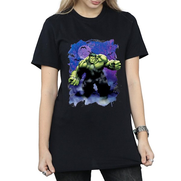 Marvel Dam/Damer Hulk Halloween Spökig Skog Bomull Pojkvän Black M