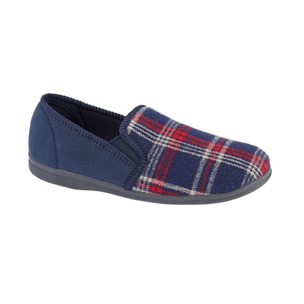 Sleepers Herr Jim Rutig Velours Tofflor 11 UK Marinblå Navy 11 UK