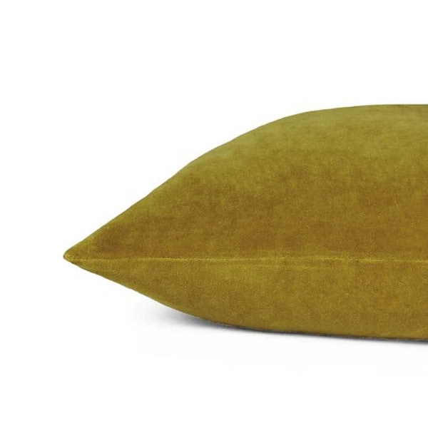 Furn Solo Sammets Kuddfodral Kvadratisk En Storlek Oliv Olive One Size