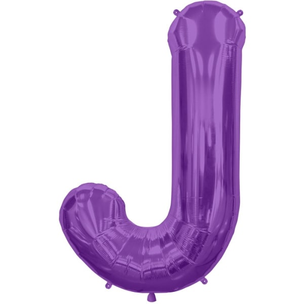 NorthStar J Bokstav Folieballong En Storlek Lila Purple One Size