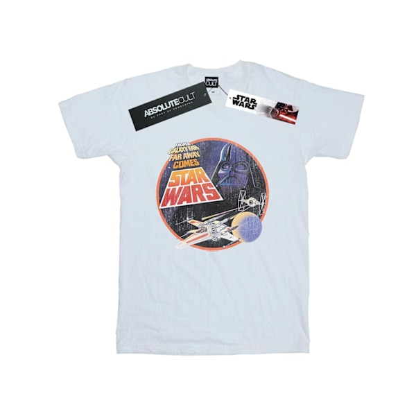 Star Wars Dam/Damer Från En Galax Långt Långt Borta Bomullspojkvän T-Shirt White M