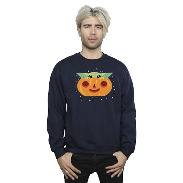Star Wars The Mandalorian Grogu Pumpa Sweatshirt L Marinblå Navy Blue L
