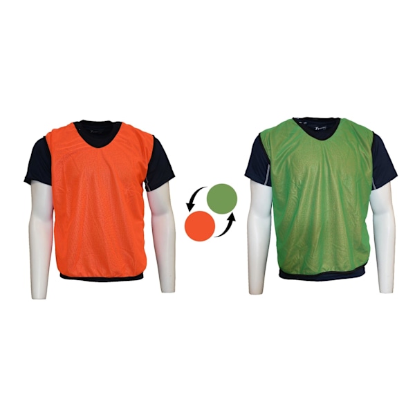 Precision Barn/Kids Enkelt Mesh Vändbar Träningssallad 4-9 Orange/Green 4-9 Years