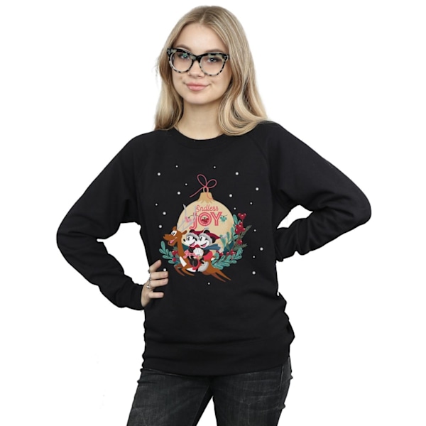 Disney Dam/Damer Mickey Och Minnie Endless Joy Sweatshirt L Black L