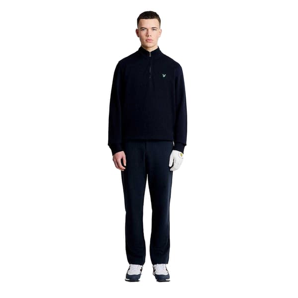 Lyle & Scott Herrbroderad logotyp Half Zip Golf Midlayer L Dar Dark Navy L