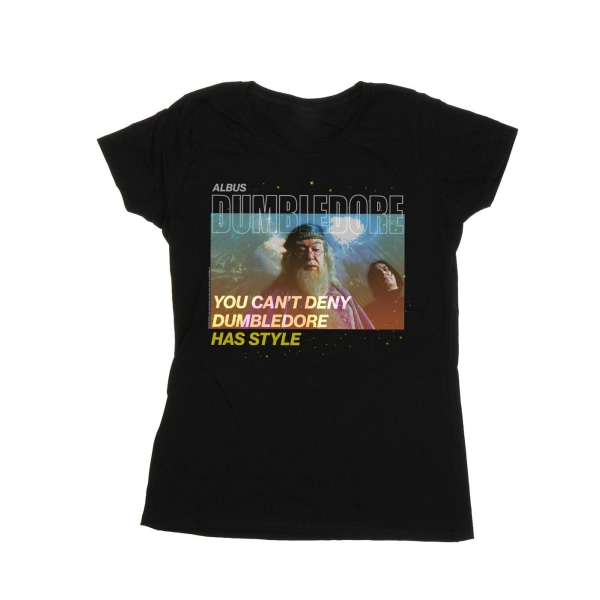Harry Potter Dam/Kvinnor Dumbledore Stil Bomull T-shirt XXL Black XXL