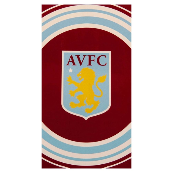 Aston Villa FC Crest Strandhandduk One Size Claret Röd/Himmelsblå/Y Claret Red/Sky Blue/Yellow One Size