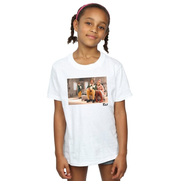 Elf Girls Family Bomull T-shirt 5-6 år Vit White 5-6 Years