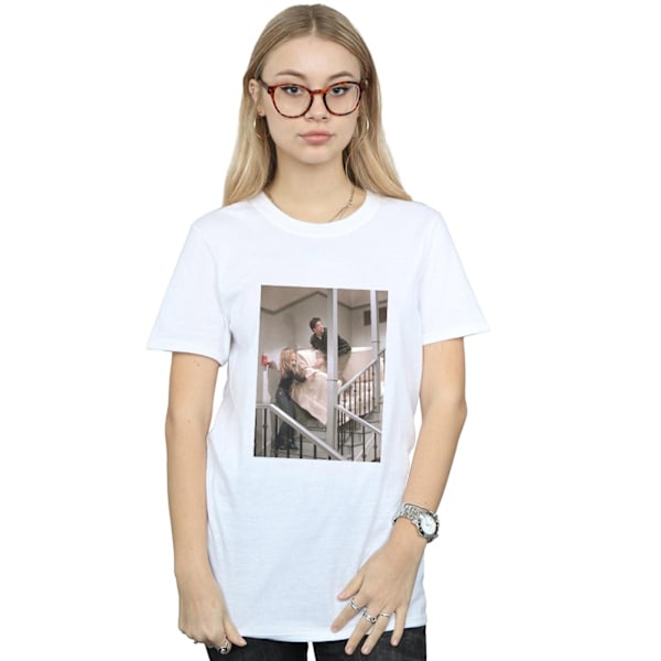 Friends Dam/Damer Soffa Trappor Foto Bomull Boyfriend T-Shir White 3XL