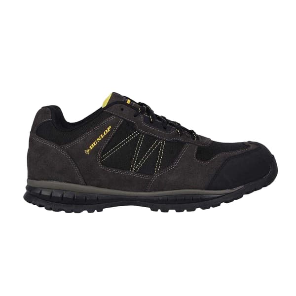 Dunlop Herr Austin Läder Stålhätta Säkerhetskängor 8.5 UK Ch Charcoal/Yellow 8.5 UK