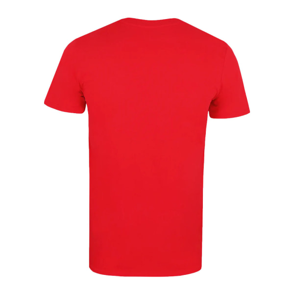 Batman Mens Distressed Logo T-Shirt XXL Röd Red XXL