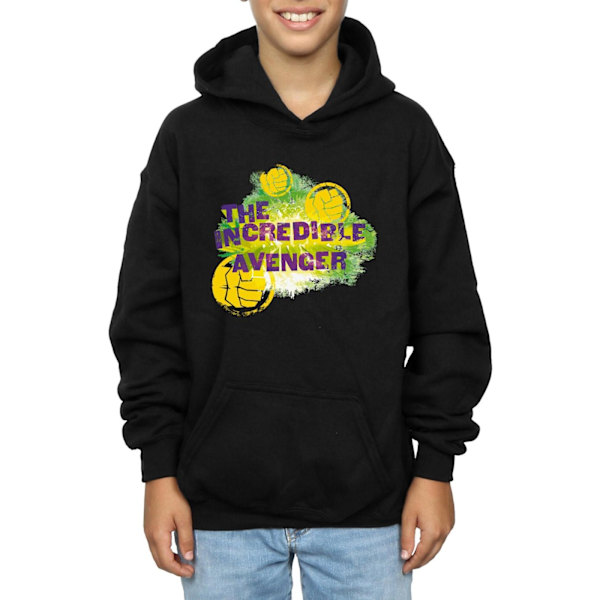 Marvel Boys Hulk Incredible Avenger Hoodie 12-13 år Svart Black 12-13 Years