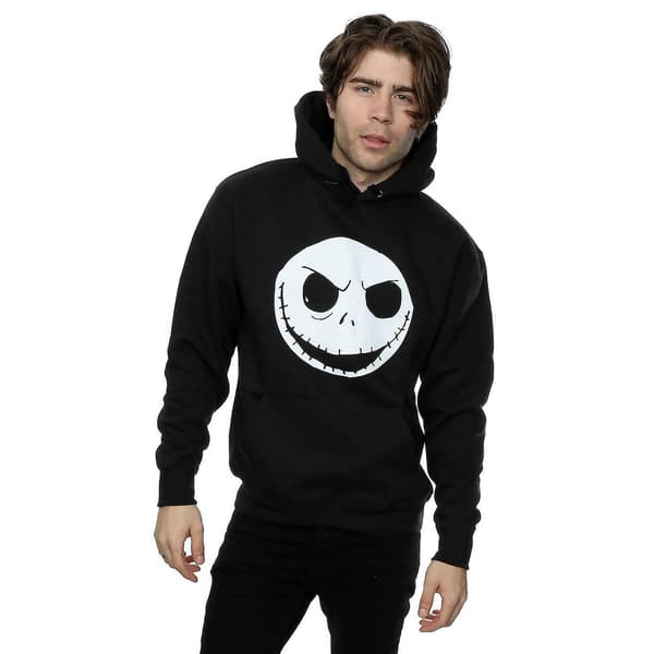 Nightmare Before Christmas Herr Jack Skellington Ansikte Bomullströja Black S