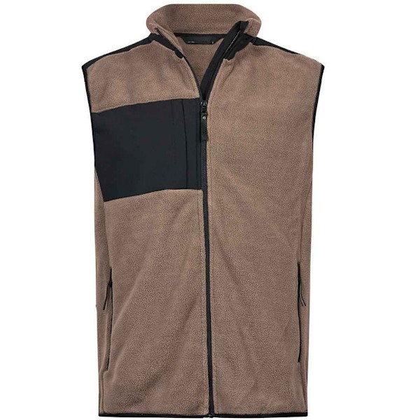 Tee Jays Herr Mountain Fleece Body Warmer S Clay/Svart Clay/Black S